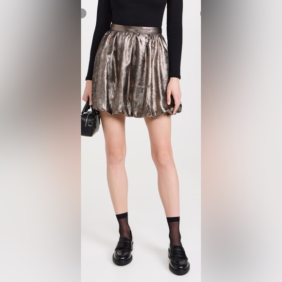 Madewell Dresses & Skirts - NWT Madewell Size 6 Metallic‎ Bronze Bubble Hem Women's Skirt